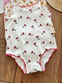 SHEIN 新生女婴 3 件套 可爱碎花夏季吊带连体衣