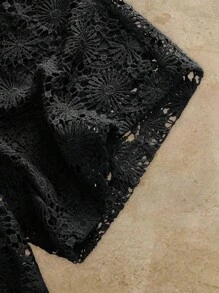 Manfinity BRENVOR Beach Holiday Style Embroidered Loose Casual Men's Shorts - Black - View 5