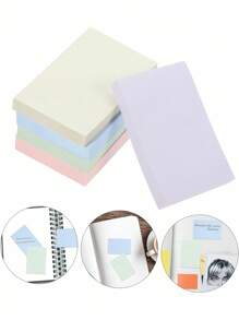 5 张彩色矩形固体便签