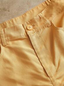 Manfinity BRENVOR Men's Casual Loose Geometric Embroidery Elegant Long Pants - Ginger - View 4