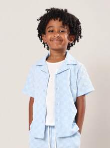 SUMWON Conjunto de camisas de verano de textura ligera para niños, ropa casual de playa, resort, vacaciones, estilo de isla, para jugar los fines de semana