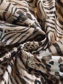 ROMWE Hippie 加大码 Y2K 嬉皮动物印花金箔吊带上衣 - 彩色 - 查看 4