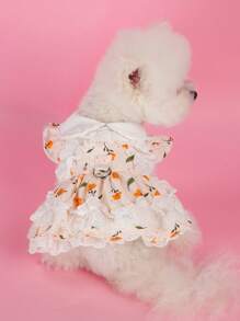 PETSIN 1pc Pet Princess Style Floral Dress Dog Clothing Yorkshire Bear Pomeranian Teddy Small Dog Summer Clothing Dog Clothing - Multicolor - View 1