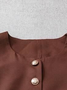 SHEIN LUNE Cardigan in stile vintage elegante e casual con scollo a ciurlo per donna