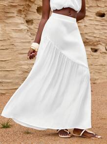 Zivah 2025 春夏新款 音乐节、复活节、圣帕特里克节、西部风、游牧风、生日派对、毕业典礼、学院风、学生风、日常穿着、百搭百搭、休闲、度假、邮轮、海滩、日光浴、线上时尚、街头服饰、婚礼宾客波西米亚风、通勤、早午餐、机场、飘逸杏色/米色网眼虹彩女裙 - 白色 - 查看 3