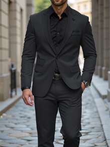 Manfinity Mode 适合夏季的男士纯色时尚西装