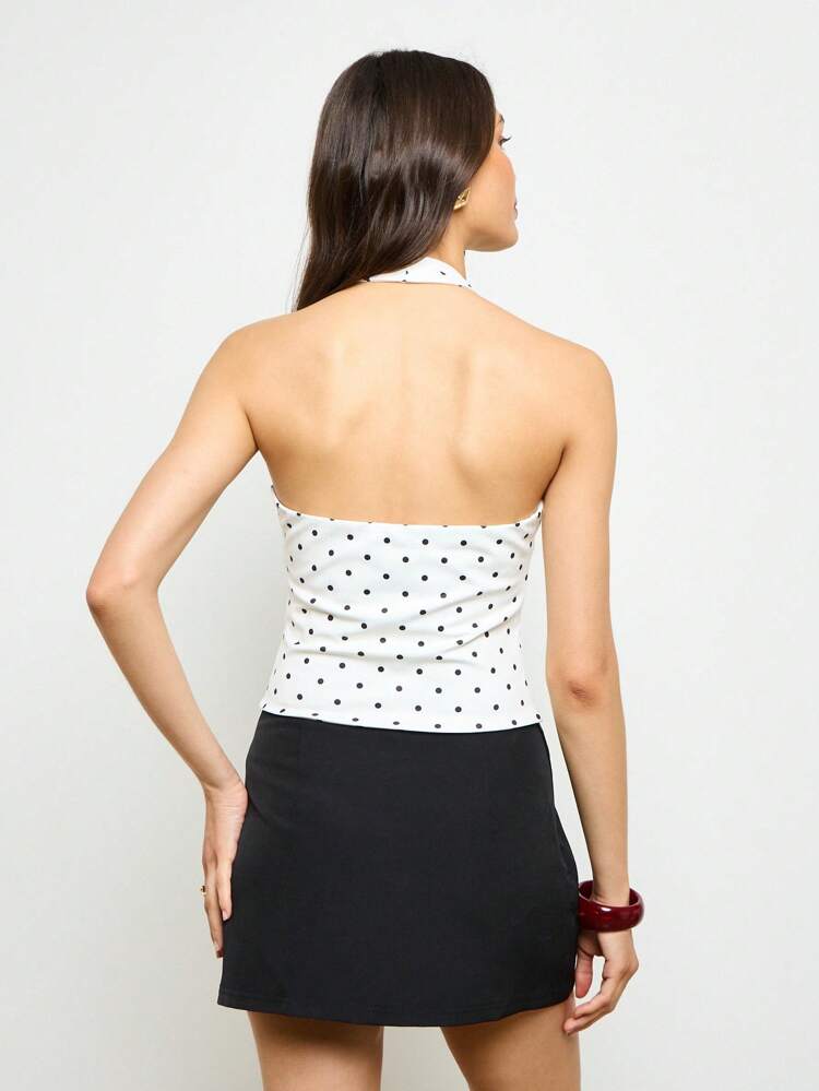 Przewiewna asymetryczna spódnica mini z ukrytymi szortami