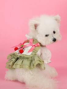 PETSIN 1 pièce Vêtement de chien de compagnie de style princesse avec manches bouffantes. Robe pour animal de compagnie comparable aux vêtements pour chiots Pomeranian, Highlands et Maltais