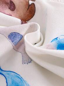 男童可爱卡通印花阻燃睡衣、长袖开衫和裤子舒适家居服套装 - 彩色 - 查看 3