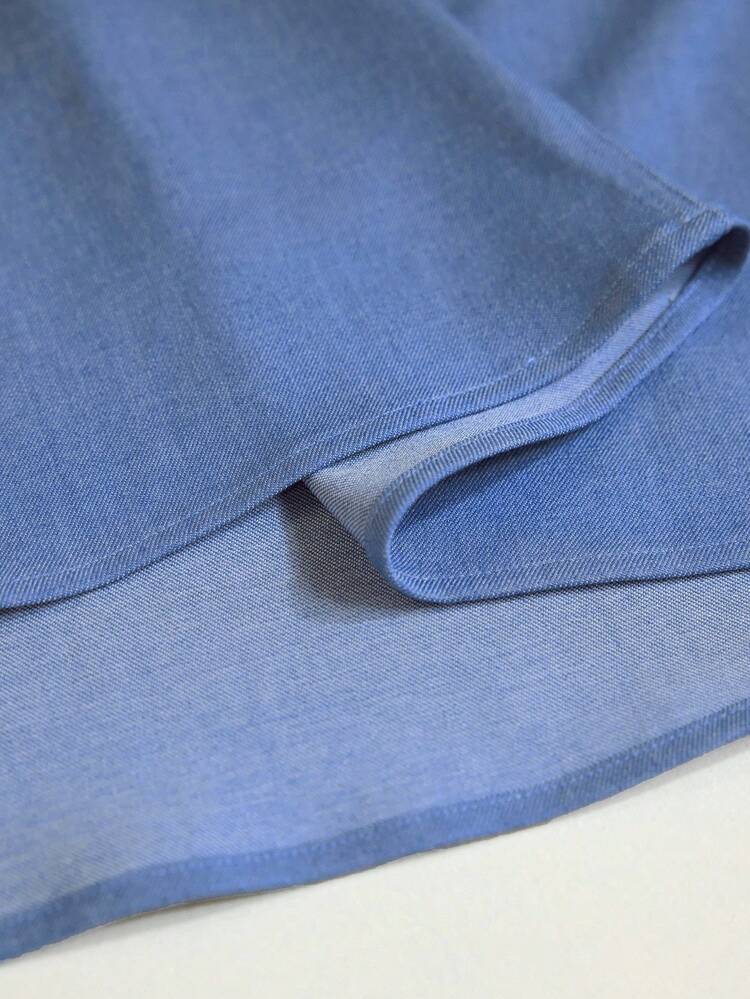 VESTIDO SIN TIRANTES ELEGANTE CON CINTURÓN DE CINTURA, LONGITUD HASTA LA PANTORRILLA PARA MUJERES