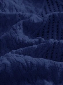 Cozy Pixies 2件套男童纯色领短袖开衫配松紧腰短裤 - 寶藍色 - 查看 5