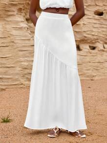 Zivah 2025 春夏新款 音乐节、复活节、圣帕特里克节、西部风、游牧风、生日派对、毕业典礼、学院风、学生风、日常穿着、百搭百搭、休闲、度假、邮轮、海滩、日光浴、线上时尚、街头服饰、婚礼宾客波西米亚风、通勤、早午餐、机场、飘逸杏色/米色网眼虹彩女裙 - 白色 - 查看 4