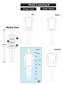 Manfinity Hypemode Camiseta de manga corta casual para hombres con estampado de rayas y letras, ropa de calle de moda, estilo preppy, adecuado como regalo para el novio, camiseta retro