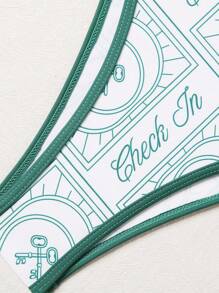 The White Lotus Swim Oasis 2pcs Fashionable One-Piece Swimsuit Set With Matching Rash Guard, Summer - Multicolor - View 8