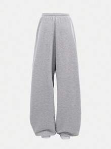 Girlism Teen Girl Casual And Comfortable Light Grey Long Sleeve Sweatshirt & Pants Co-Ord Set In Knitted Fabric, Back To School Clothes, Fall Outfit Winter