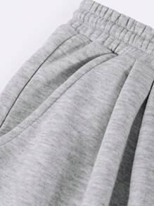 Girlism Teen Girl Casual And Comfortable Light Grey Long Sleeve Sweatshirt & Pants Co-Ord Set In Knitted Fabric, Back To School Clothes, Fall Outfit Winter