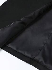 Manfinity AFTRDRK Chaqueta de traje con patrón sutil de moda para hombres, uso para fiesta y actuaciones - Negro - Ver 5