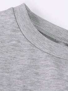 Girlism Teen Girl Casual And Comfortable Light Grey Long Sleeve Sweatshirt & Pants Co-Ord Set In Knitted Fabric, Back To School Clothes, Fall Outfit Winter