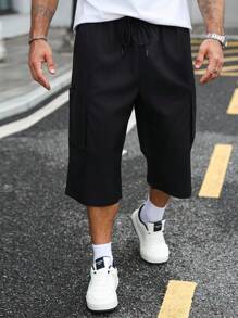 Manfinity Homme Herren Große Größen Lässig einfarbige Cargohose in Capriform