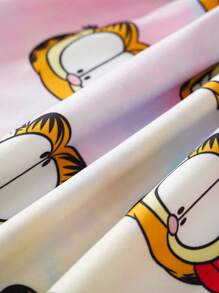 GARFIELD | SHEIN Váy ngắn tay họa tiết hoạt hình và nhuộm màu cho kỳ nghỉ hè dễ thương dành cho bé gái - Nhiều màu - Xem 3