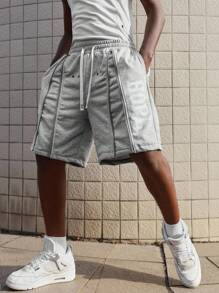 ROMWE MEN Street Life Herren Shorts mit verstellbarem Kordelzug und weitem Schnitt