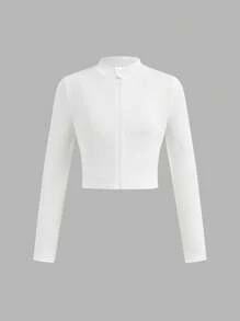 SHEIN Girlism Black And White Short Knitted Jackets For Tween Girls With Zipper And Regular Sleeves Long Sleeve Crop Tops For Tweens Tween Crop Tops 2 Pack Girls Long Sleeve Crop Top Zip Up Crop Top For Girls Tween Tops Girls Tops 2 Pack Tops For Girls Tight Fitting Long Sleeve Shirts For Girls Long Sleeve Crop Tops For Girls Tween Girl Tops 2 Pack Crop Tops Zip Up Crop Tops For Girls Girls Shirts 2 Pack Zip Up Crop Tops For Tweens Girls Long Sleeve Tops 2 Pack Long Sleeve Tops Girls,In Fall/Winter