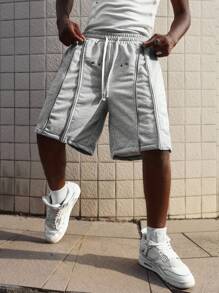 ROMWE MEN Street Life Herren Shorts mit verstellbarem Kordelzug und weitem Schnitt