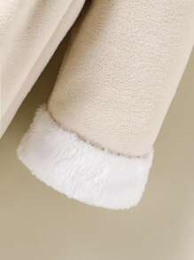 女童杏色西装外套，长袖中长款，时尚简约休闲日常穿着，秋冬 - 杏色 - 查看 3