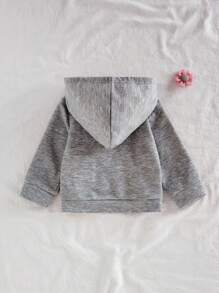 SHEIN 女婴可爱休闲百搭蝴蝶结图案刺绣长袖夹克，适合所有季节，日常穿着 - 彩色 - 查看 2