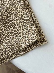 Elamini Pantalones anchos de pierna delgados y sexys con estampado de leopardo, aptos para uso casual, de vuelta a la escuela