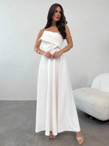 Firerie 女士长裙，毕业礼服，女士教师服装，教师礼服 - 白色 - 查看 4