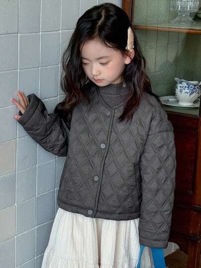 Dazy Kids Girls Padded Coat, Young Girl Fall Clothing