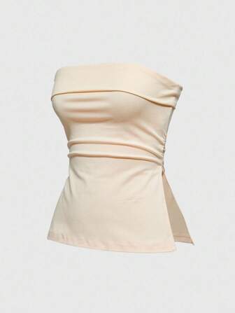 Grunge Punk Canotta corta con fessura sul fondo e stampa leopardata, in stile sottocultura Y2K, per donna