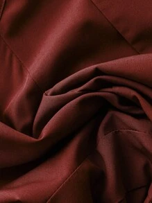 SHEIN Clasi 大码女式纯色翻领无袖休闲阔腿连体裤