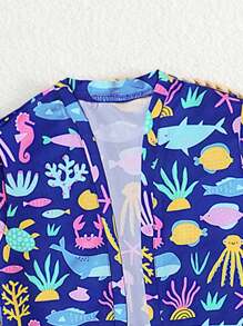 Sommer Neuheit Bedrucktes Kurzarm-Shorts Set, Urlaubs Outfit im Strand-Stil