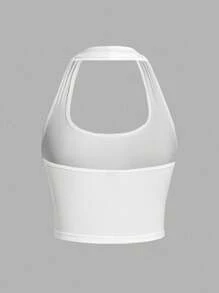 SHEIN EZwear 3 件套女士休闲简约紧身吊带背心工字背心，适合夏季度假 - 彩色 - 查看 7