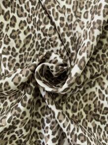 Elamini Pantalones anchos de pierna delgados y sexys con estampado de leopardo, aptos para uso casual, de vuelta a la escuela