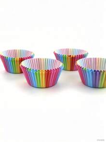 Pembungkus Cupcake Tahan Panas, Kertas Muffin Kokoh untuk Memanggang, Cangkir Kertas Cupcake Anti Lengket untuk Pesta, Ulang Tahun, dan Acara. - MultiWarna - View 8