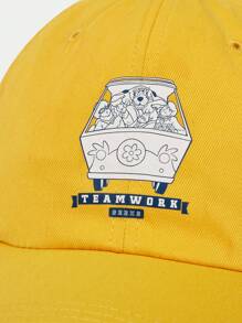 SCOOBY-DOO X SHEIN 可调节女士卡通字母印花黄色棒球帽