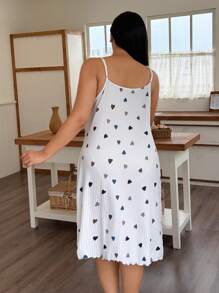 Slumberry CURVE 心形印花大码女式休闲吊带睡衣 - 彩色 - 查看 2