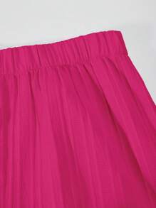 Set de 2 piezas de top de tirantes informal y pantalones de pierna ancha para niña y adolescente, tela ligera, para verano
