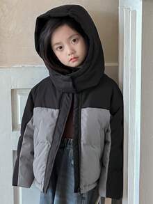 Dazy Kids Girls Padded Coat, Fall - Multicolor - View 8