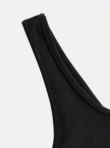 Girlism Completo da 3 pezzi per ragazze adolescenti: canotta basic in maglia nera per yoga casual e quotidiano, giacca corta basic, leggings vita alta