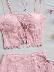 Soleia Women Two Pieces Outfits For Daily Wear - Pink - View 7