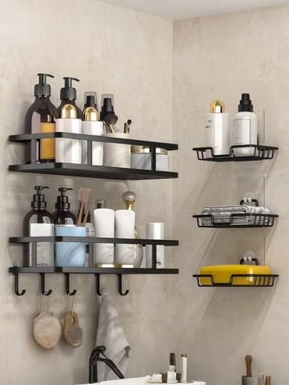 跨界浴室置物架免打孔壁挂收纳架卫生间家用洗漱用品整理架