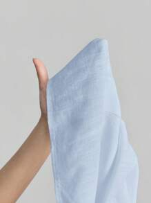 Ontre 2025新款音乐节、演唱会、乡村音乐节女士音乐活动，度假风圆领镂空无袖亚麻材质米色女式上衣，春夏日常休闲浅蓝色女式上衣，女士亚麻上衣，女士无袖上衣沙滩装，波西米亚风度假装，四季皆宜的ins明星同款度假风，异域风情，乡村演唱会，西部风服装，高档面料，舒适透气 - 藍色 - 查看 8