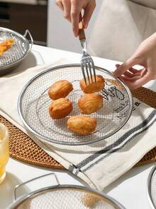 Saringan Minyak Stainless Steel untuk Makanan Goreng Saringan Logam untuk Saringan Stainless Steel - MultiWarna - View 6