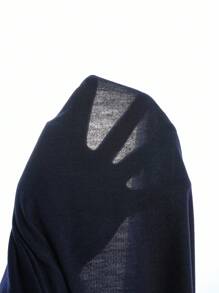 SHEIN 小男孩時尚休閒口號印花衛衣與卡其褲套裝，適合春秋季、職業日、返校季，海軍藍學院風童裝 - 彩色 - 查看 8