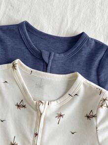 Loomiva Newborn Baby Girl Knit Soft Crew Neck Long Sleeve Romper And Pants 2Pcs Set Newborn Baby Clothes Baby Zipper Romper Gender Neutral Baby Clothes Baby Sleepwear Newborn Baby Clothes Unisex Baby Pajamas Graphic Fall Winter