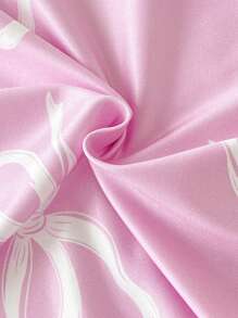 6 pezzi Set pigiama aderente per bimbe, con maglietta a maniche corte e pantaloni lunghi, motivo fiocco e cuore, tessuto elastico, lavabile in lavatrice, vestibilità comoda e facile da curare, adatto per bambine da indossare a casa come pigiama o abbigliamento casual, design minimalista facilmente abbinabile (3 set venduti separatamente)